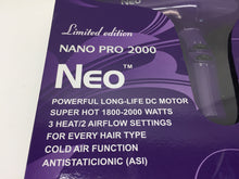 Load image into Gallery viewer, Neo Nano Pro 2000 Ionic Hair Blow Dryer - Super Hot 1800-2000 Watts - Purple
