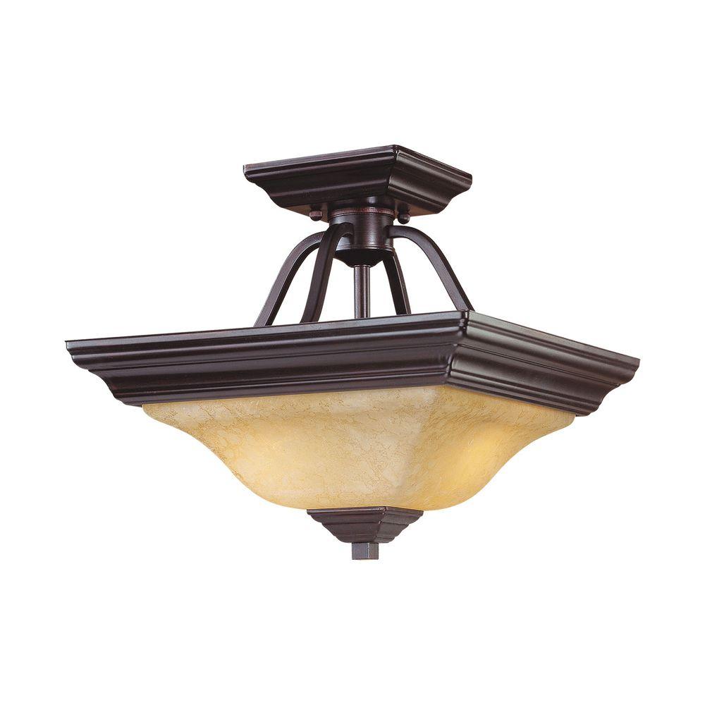 Millennium Lighting 752-EB 2-Light Euro Bronze Semi-Flush Mount Light