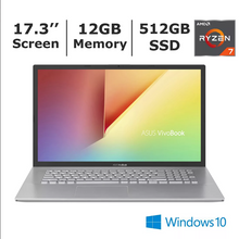 Load image into Gallery viewer, Laptop Asus Vivobook X712 17.3&quot; AMD R7-3700U 12GB 512GB SSD Radeon X712DA-202.MV
