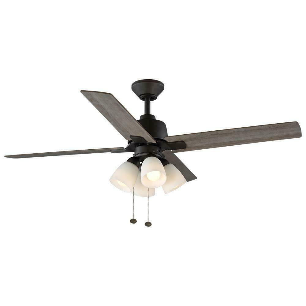 Hampton Bay Malone 54 in. LED Oil-Rubbed Bronze Ceiling Fan With Light Kit 59255
