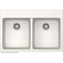 Load image into Gallery viewer, Elkay by Schock Dual Mount Quartz Composite 33&quot; Double Bowl Kitchen Sink White
