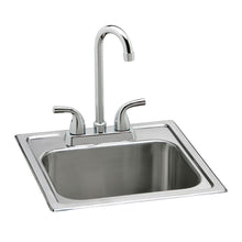 Load image into Gallery viewer, Elkay Sinkset Drop-in 15 in. Stainless 2-Hole Single Bowl Bar Sink HD320874LFR
