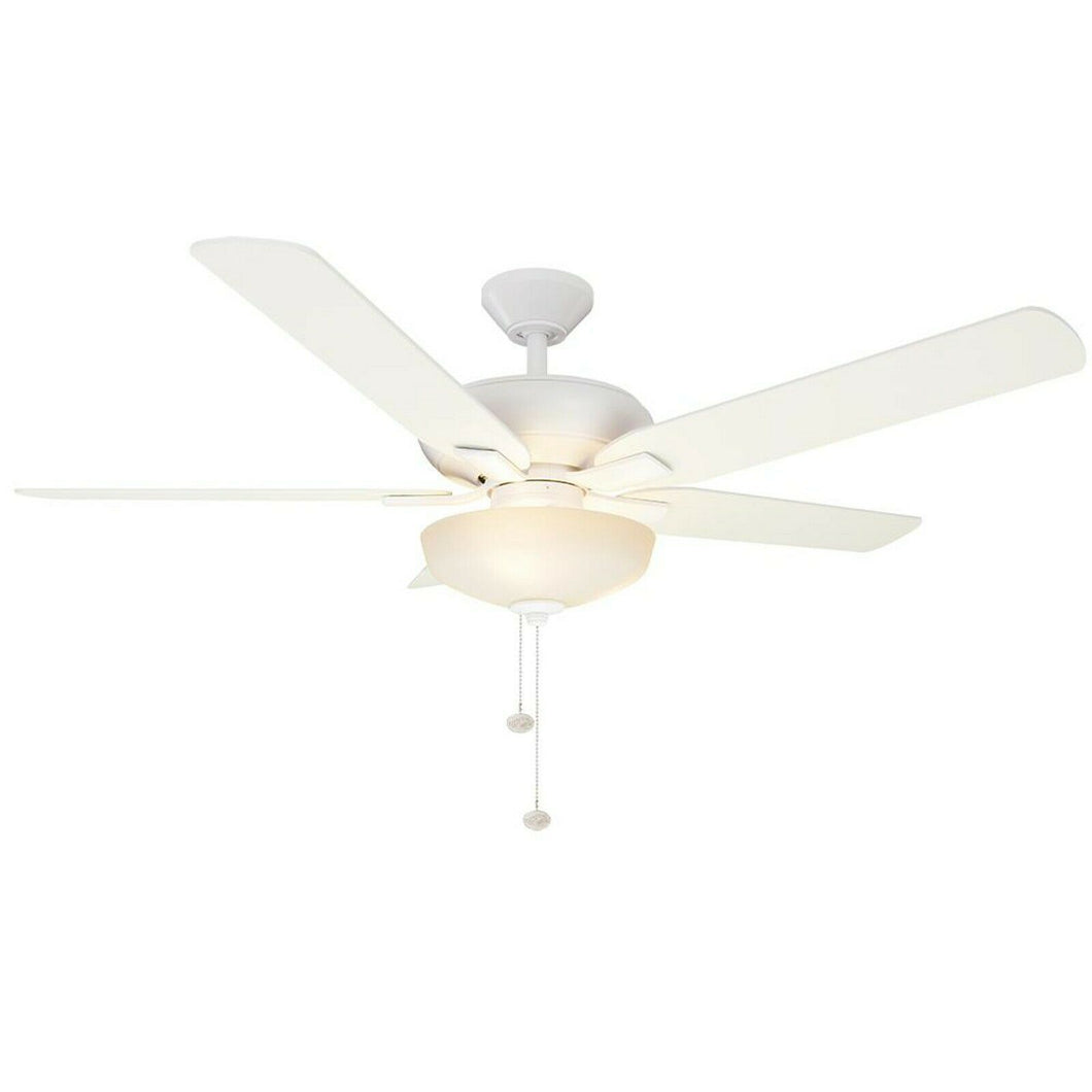Hampton Bay Holly Springs 52 in. LED Indoor Matte White Ceiling Fan 57268