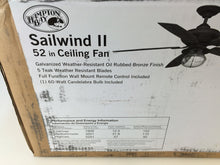 Load image into Gallery viewer, Hampton Bay AG908OD-ORB Sailwind II 52&quot; Oil-Rubbed Bronze Ceiling Fan 319337
