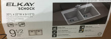 Load image into Gallery viewer, Elkay by Schock Dual Mount Quartz Composite 33&quot; Double Bowl Kitchen Sink White
