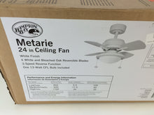 Load image into Gallery viewer, Hampton Bay AL508-WH Metarie 24&quot; White Ceiling Fan 795970
