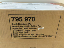 Load image into Gallery viewer, Hampton Bay AL508-WH Metarie 24&quot; White Ceiling Fan 795970

