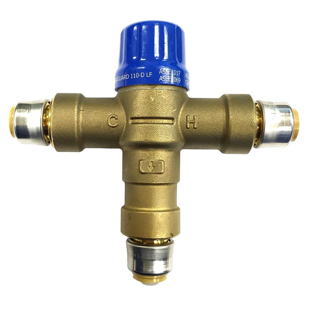 SharkBite 24548 1/2 in. Brass Heat Guard 110-D Thermostatic Mixing Valve