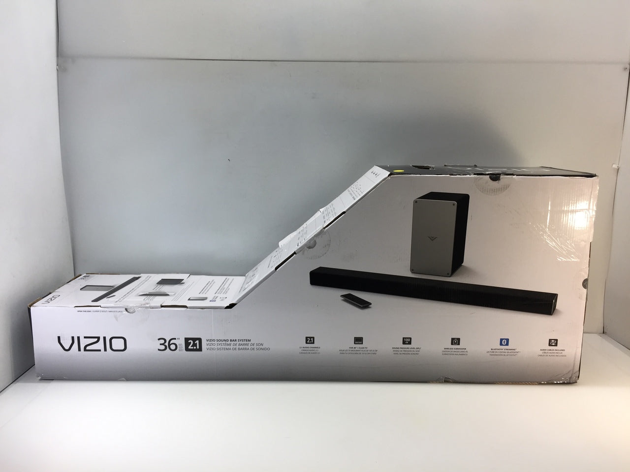 VIZIO SB3621N-E8 Soundbar System with Wireless Subwoofer, NOB