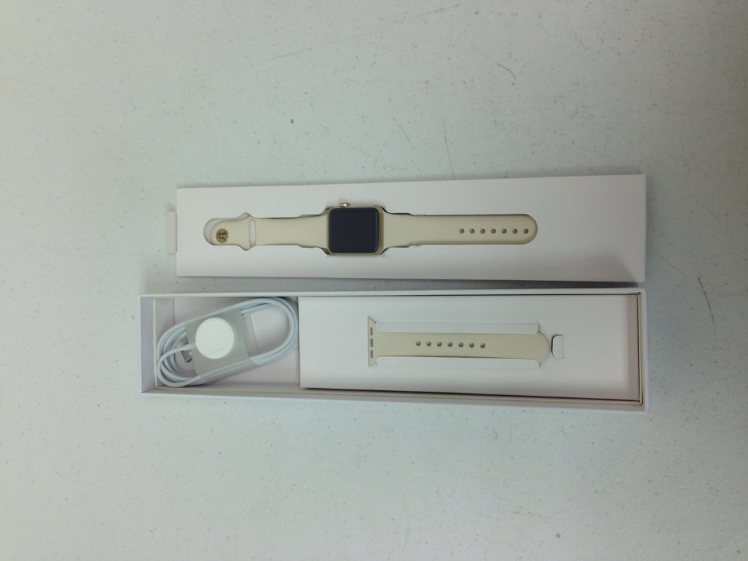 Apple Watch 4LCJ2Z/A Sport 38mm Gold Aluminum Case Antique White Sport Band