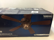 Load image into Gallery viewer, Harbor Breeze 40094 Merrimack 52&quot; Antique Bronze Downrod Mount Ceiling Fan
