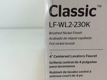Load image into Gallery viewer, Pfister LF-WL2-230K Classic 4&quot; Centerset 2-Handle Bathroom Faucet Brush Nickel
