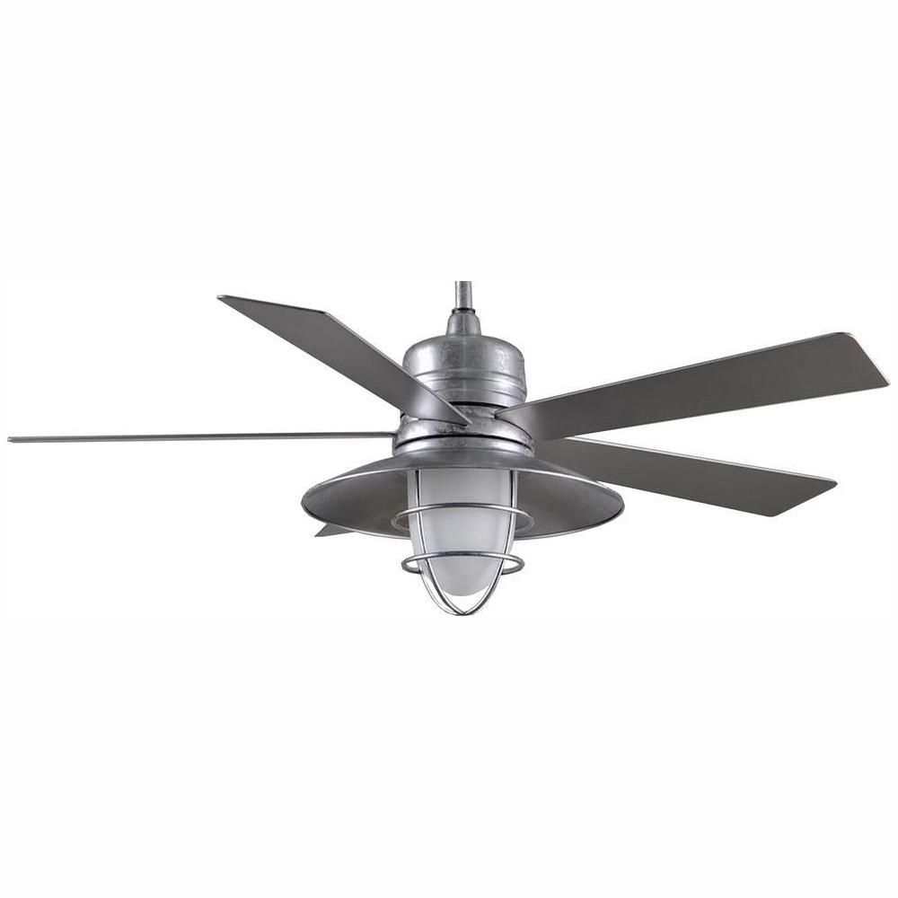 HDC 24343 Grayton 54 in. LED Indoor/Outdoor Galvanized Ceiling Fan