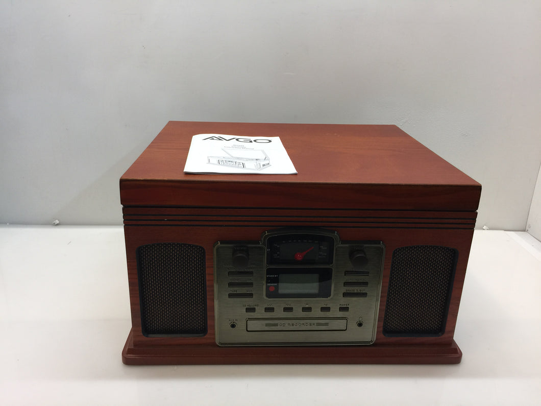 AVGO CR2405E-PA Conductor 5 in 1 Turntable Entertainment Center - Brown