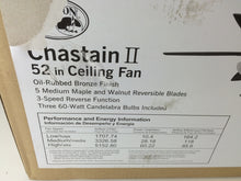 Load image into Gallery viewer, Hampton Bay YG394-ORB Chastain II 52 in. Oil-Rubbed Bronze Ceiling Fan 593530
