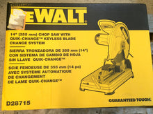 Load image into Gallery viewer, DeWalt D28715 15 Amp 14 in. Cut-Off Chop Saw
