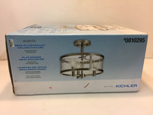 Load image into Gallery viewer, Kichler 38214 Marita 13&quot; Brushed Nickel Glass Semi-Flush Mount Light 810295
