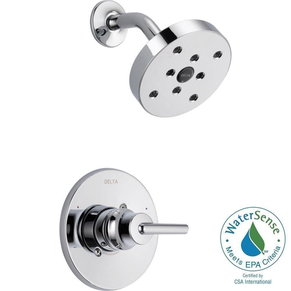 Delta T14259 Trinsic 1-Handle 1-Spray Shower Faucet Trim Kit in Chrome