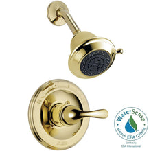 Load image into Gallery viewer, Delta T13220-PBSHC Classic 1-Handle Shower Faucet Trim Kit in Polished Brass
