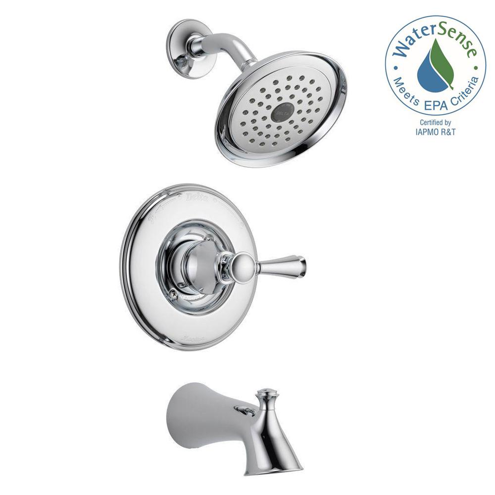 Delta 144713 Silverton Single-Handle 1-Spray Tub and Shower Faucet in Chrome