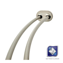 Load image into Gallery viewer, Zenna Home 35644BN NeverRust 50&quot;- 72&quot; Aluminum Double Curved Tension Shower
