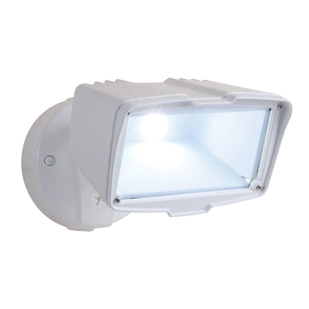 All-Pro FSL2030LW White Integrated LED Large Single-Head Security Flood Light