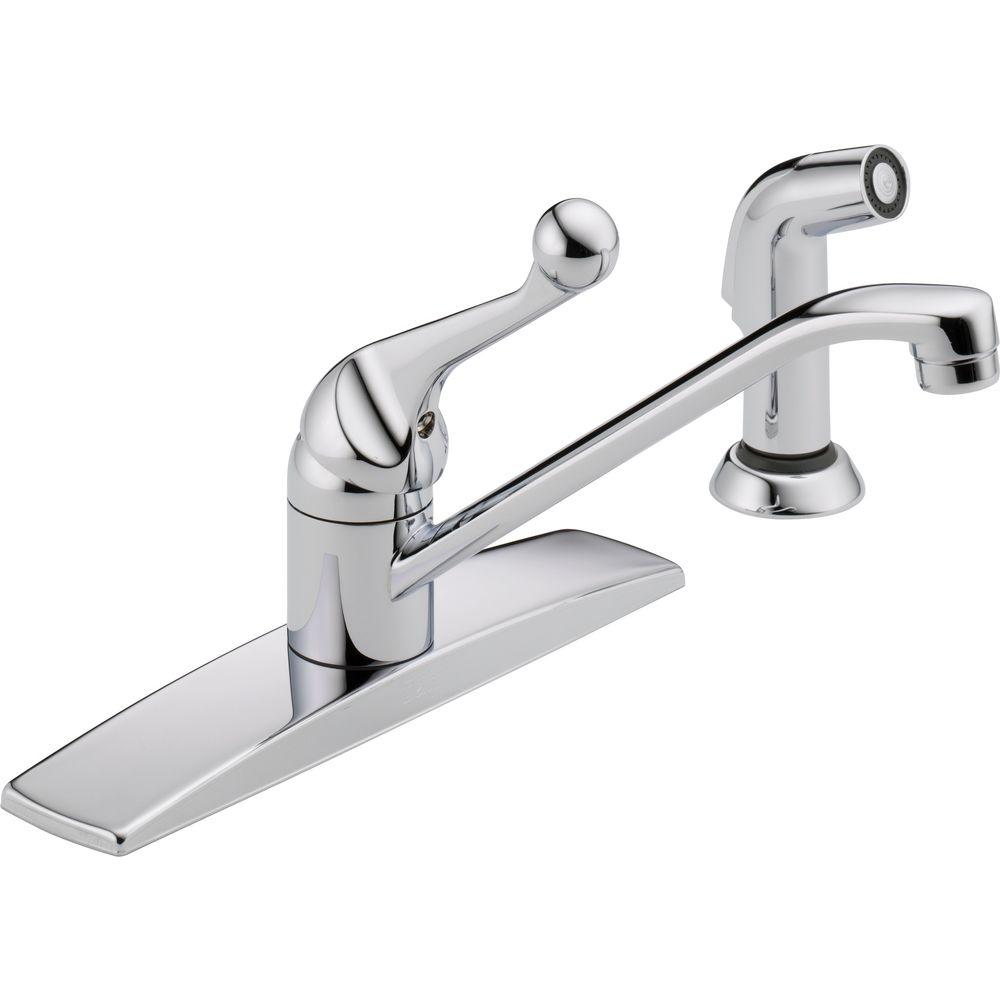 Delta 400LF-WF Classic Single-Handle Standard Kitchen Faucet, Chrome