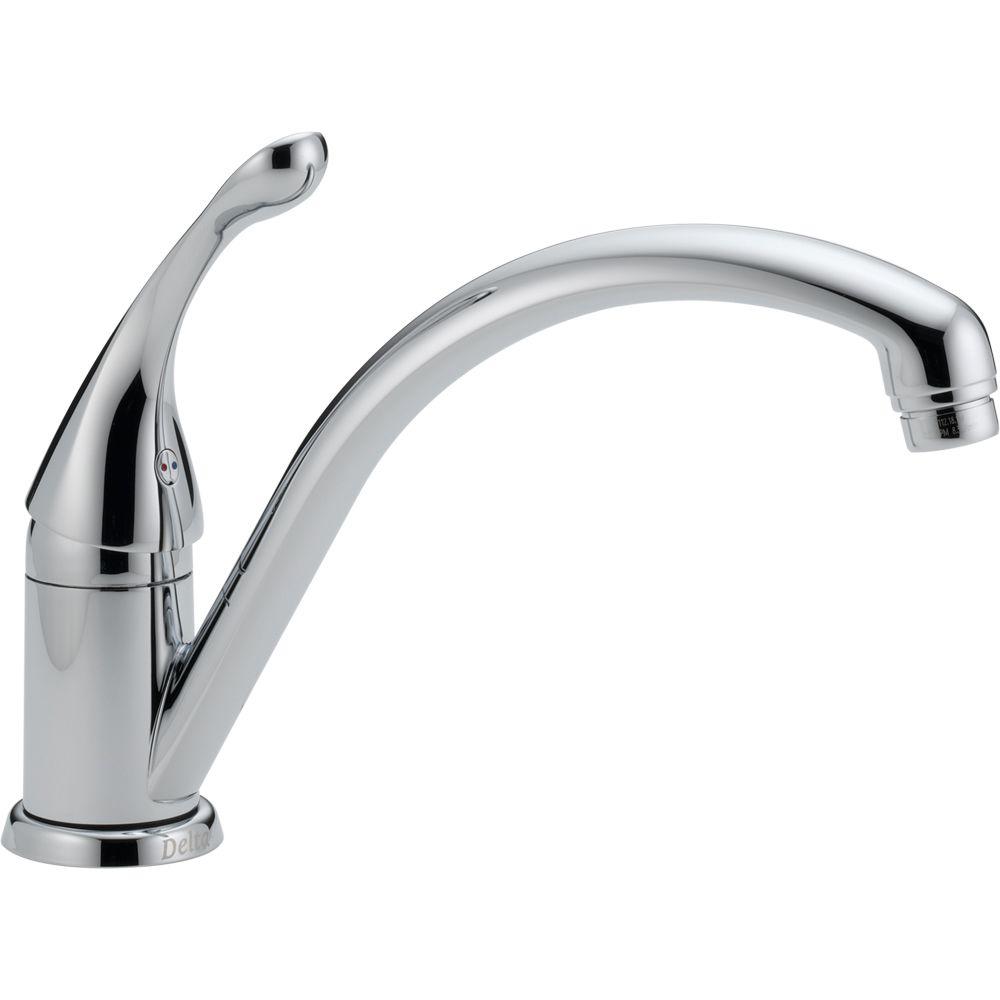 Delta 141-DST Collins Lever Single-Handle Standard Kitchen Faucet in Chrome