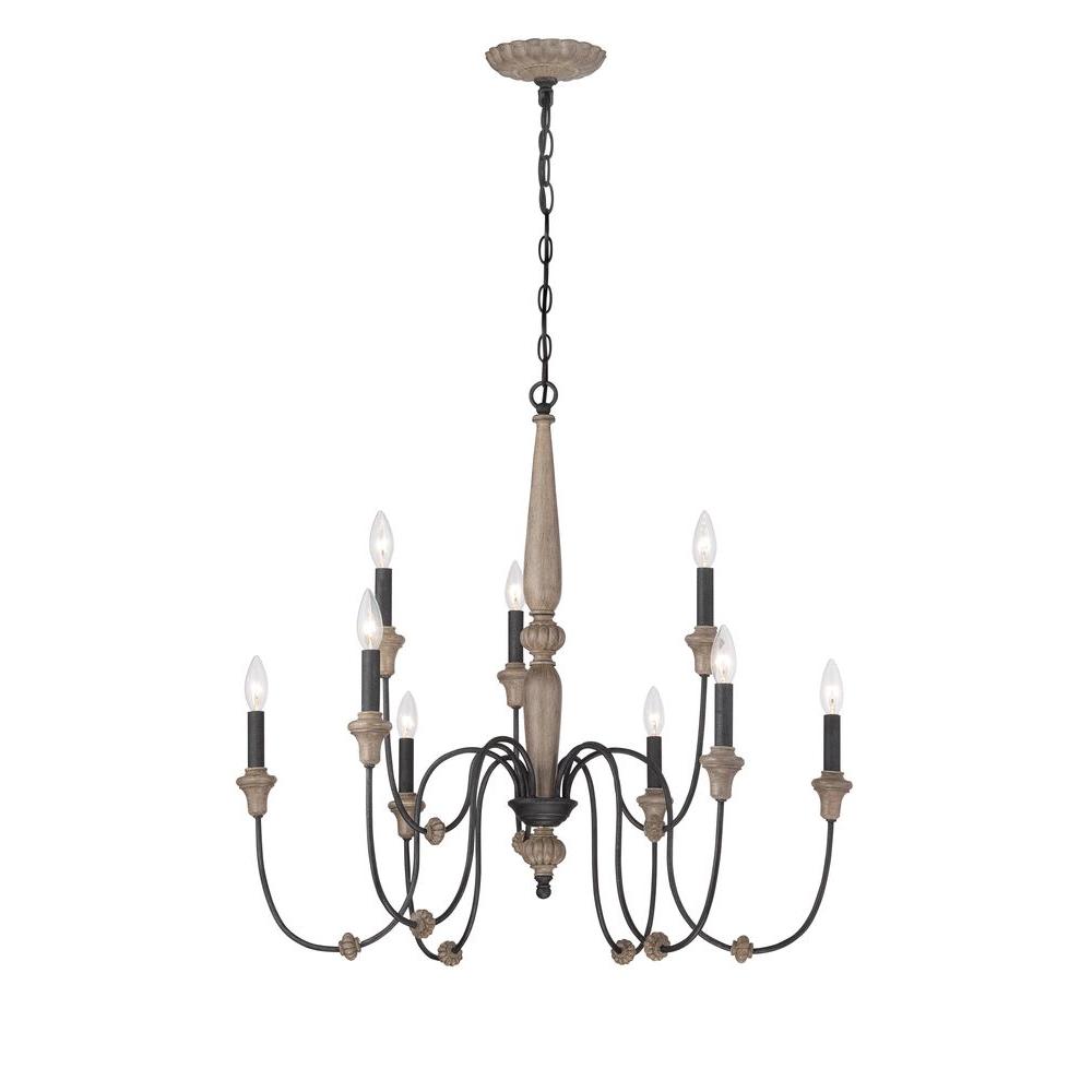 World Imports WI9741-42 Capra 9-Light Rust Chandelier