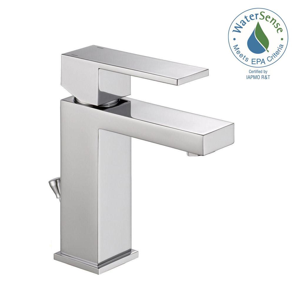 Delta 567LF-PP Modern Single Hole Single-Handle Bathroom Faucet in Chrome