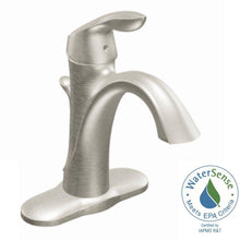 Load image into Gallery viewer, Moen 6400BN Eva Single Hole Handle High-Arc Bathroom Faucet in Brushed Nickel
