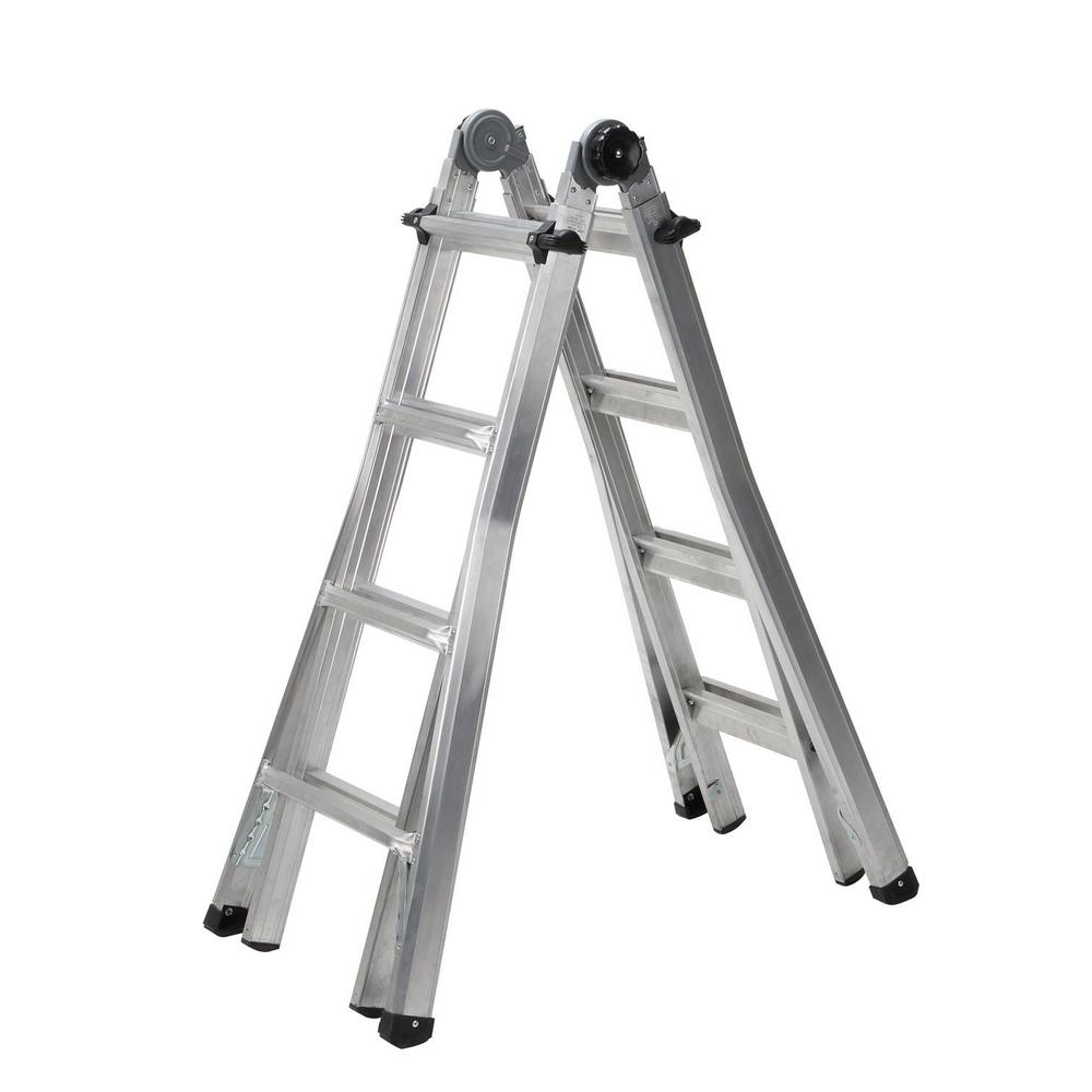Cosco 20127T1ASE 17 ft Aluminum Telescoping Multi-Position Type 1A Ladder