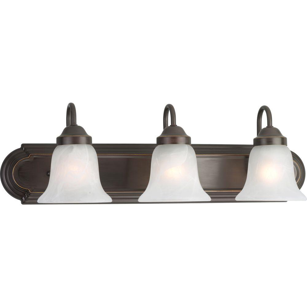 Progress Lighting 24 in. 3-Light Antique Bronze Bathroom Vanity Light P2103-20