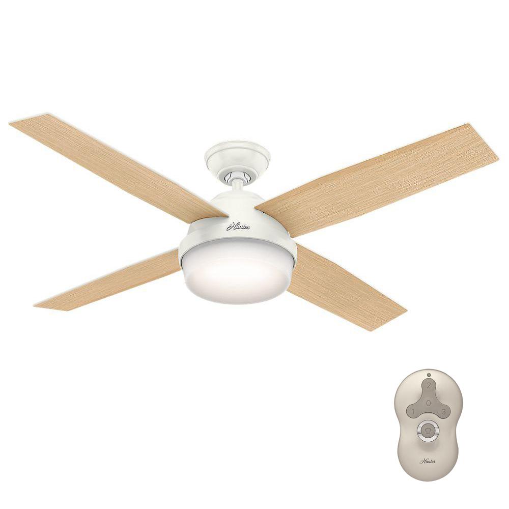 Hunter 59217 Dempsey 52 in. LED Indoor Fresh White Ceiling Fan