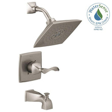 Load image into Gallery viewer, Delta 144741-SP Everly H2Okinetic 3-Spray Tub and Shower Faucet Brushed Nickel
