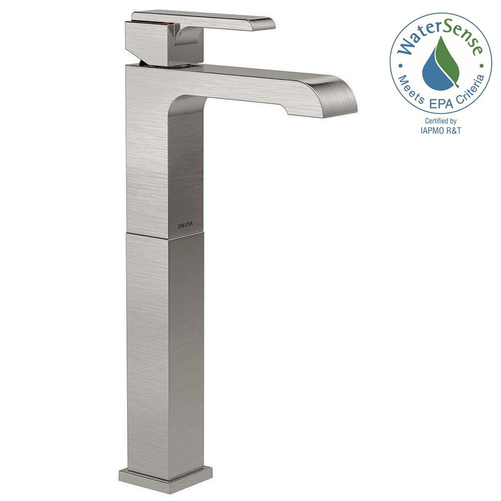 Delta 767LF-SS Ara 1-Hole 1-Handle Vessel Bathroom Faucet, Stainless