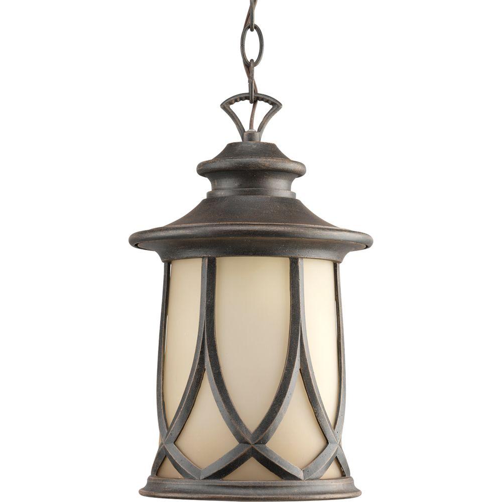 Progress Lighting P6504-122DI Resort 1-Light Aged Copper Hanging Lantern