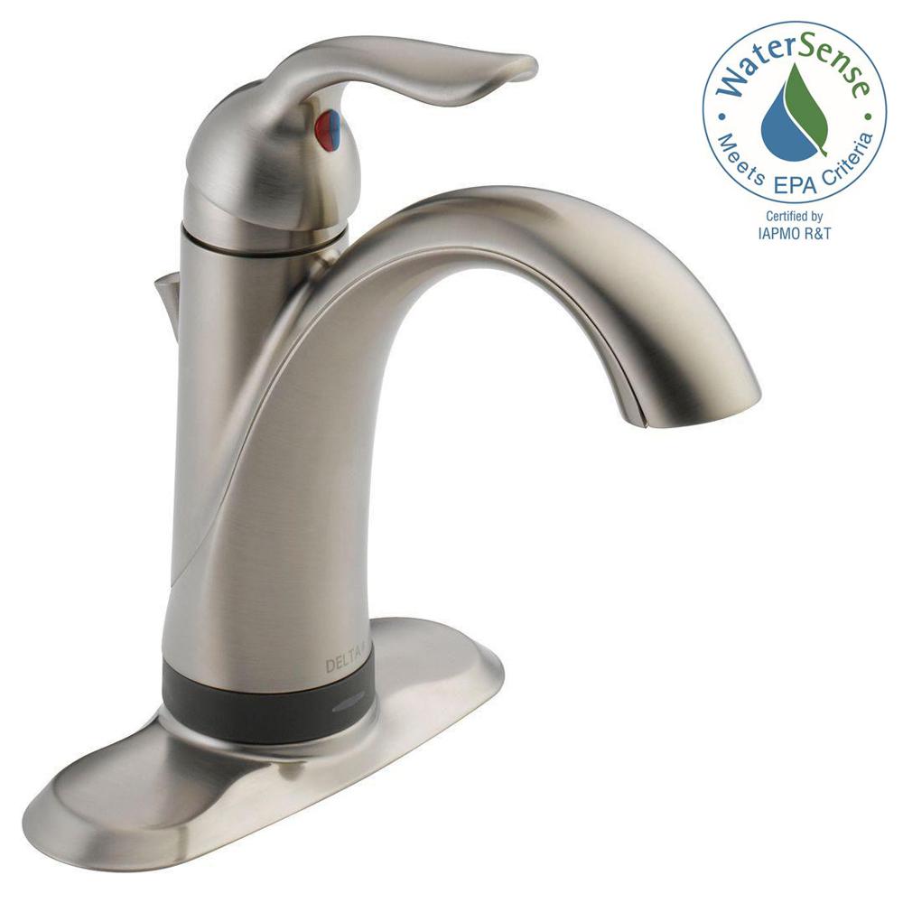 Delta 15938T-SS-DST Lahara Single Hold Single Handle Bathroom Faucet Stainless