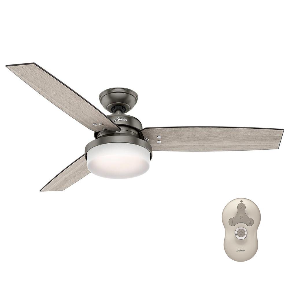 Hunter 59211 Sentinel 52 in. LED Indoor Brushed Slate Ceiling Fan