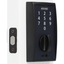 Load image into Gallery viewer, Schlage BE375 CEN 622 Touch Century Matte Black Deadbolt
