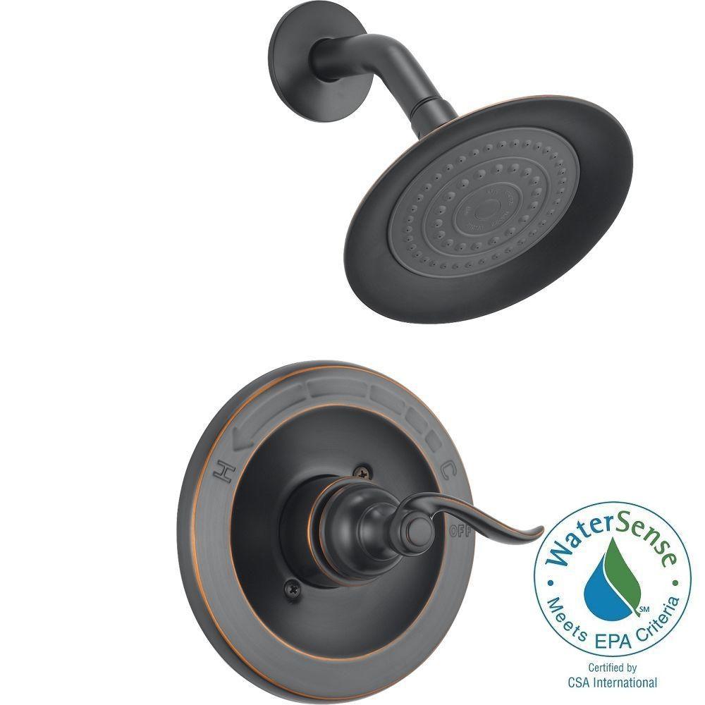 Delta BT14296-OB Windemere 1-Handle Shower Faucet Trim Kit, Oil Rubbed Bronze