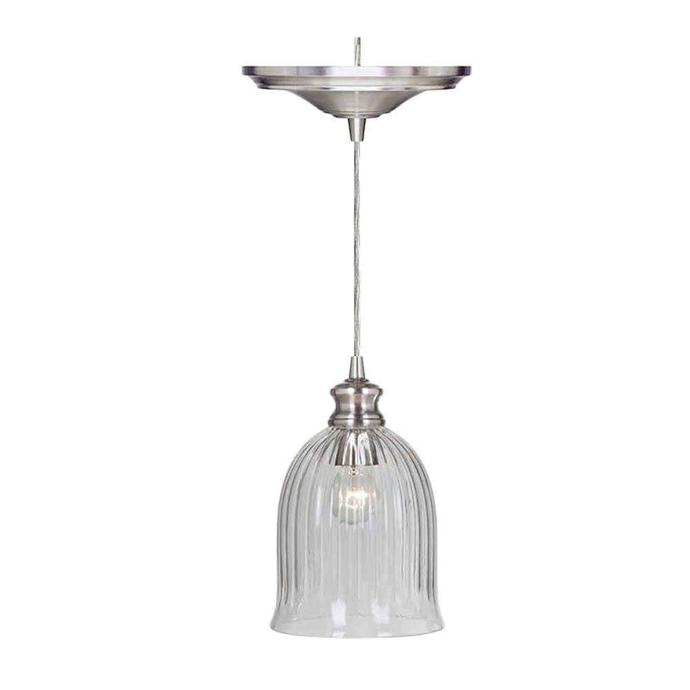 HDC Marissa 1-Light Brushed Nickel Pendant with Hardwire 1880110220