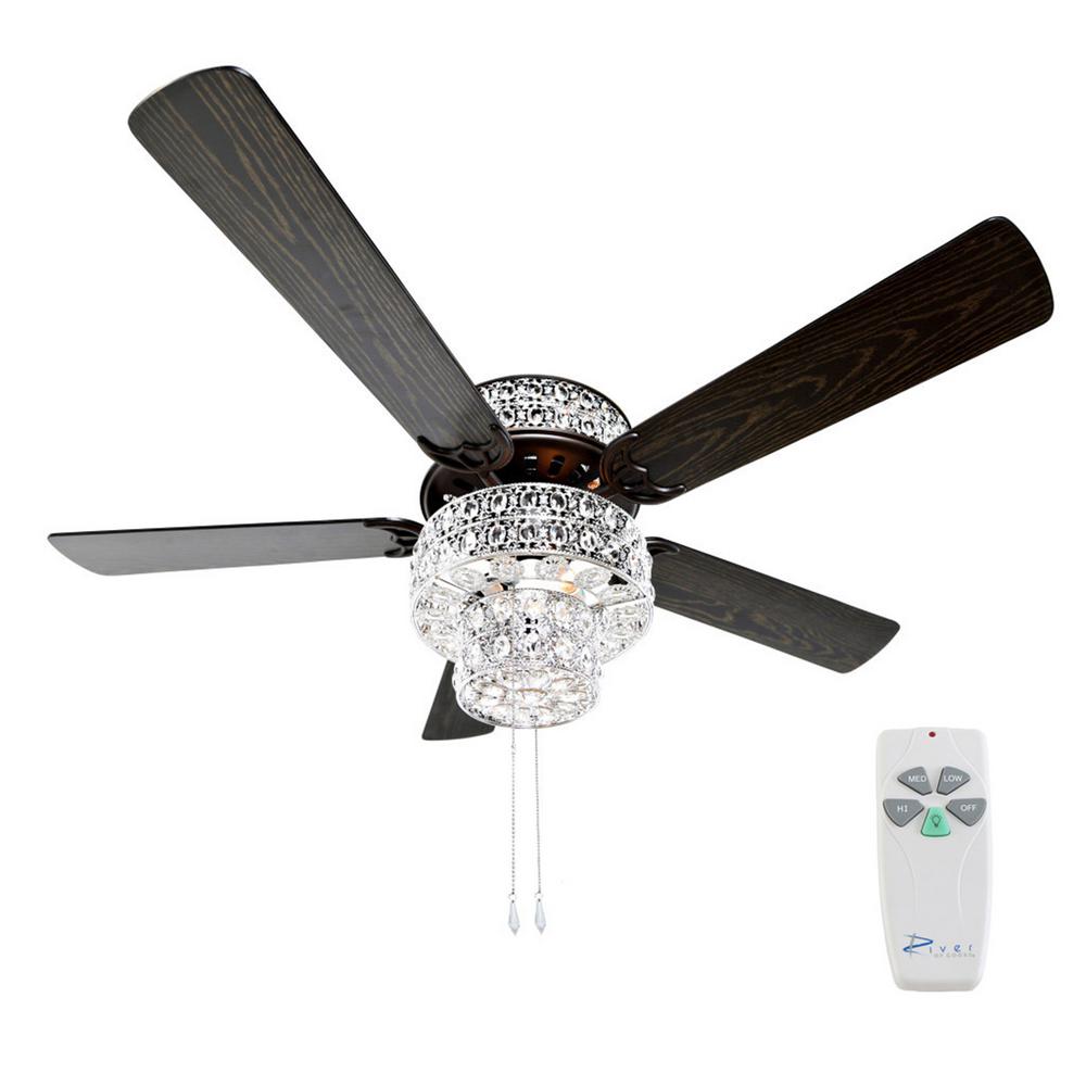 River of Goods 16554S 52 in. Silver Punched Metal Ceiling Fan