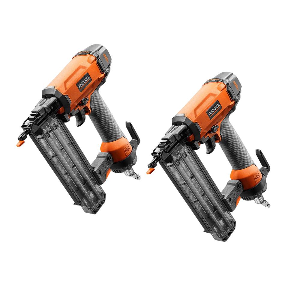 Pair of RIDGID R692BBN 2-1/8 in. 18-Gauge Brad Nailer Combo