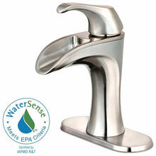 Load image into Gallery viewer, Pfister LF-042-BRKK Brea 4&quot; Centerset 1-Handle Bathroom Faucet Brushed Nickel
