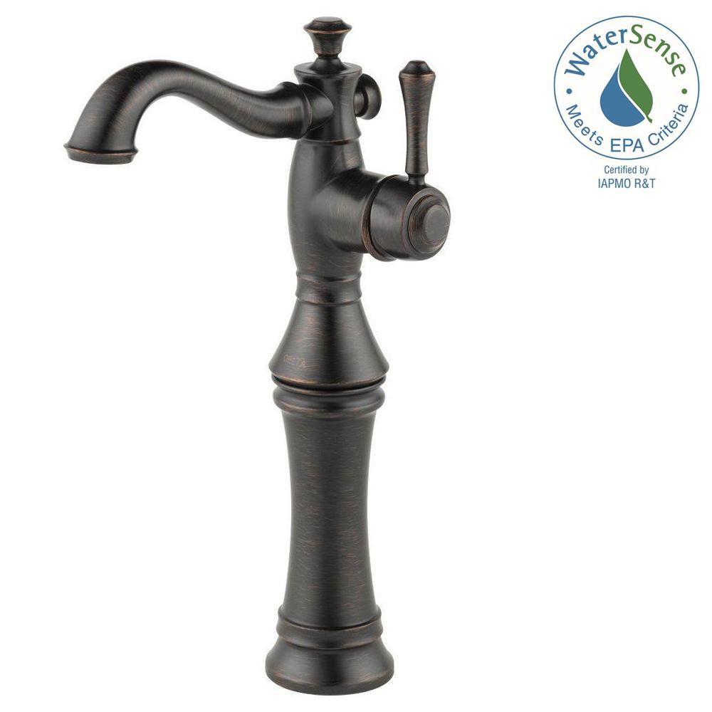 Delta 797LF-RB Cassidy 1-Handle 1-Hole Bath Faucet with Riser, Venetian Bronze