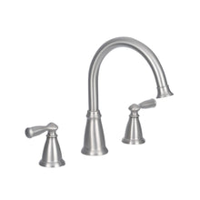 Load image into Gallery viewer, MOEN 86924SRN Banbury Deck-Mount High Arc Roman Tub Faucet Brushed Nickel
