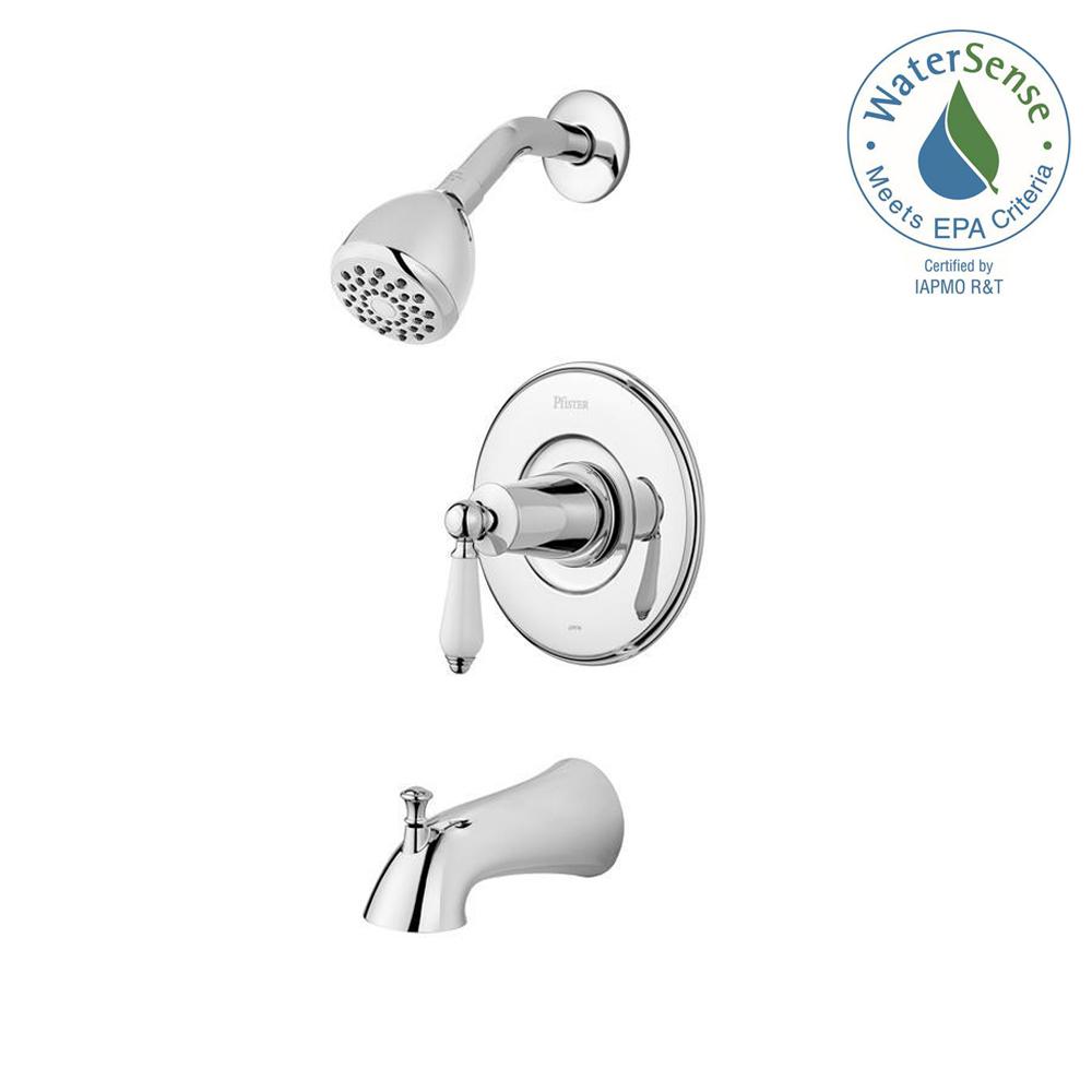 Pfister 8P8-WS2-COSPC Courant 1-Handle 1-Spray Tub Shower Faucet, Chrome