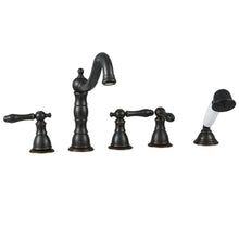 Load image into Gallery viewer, Glacier Bay 883-0027H2 Lyndhurst 3-Handle Roman Tub Faucet Mediterranean Bronze
