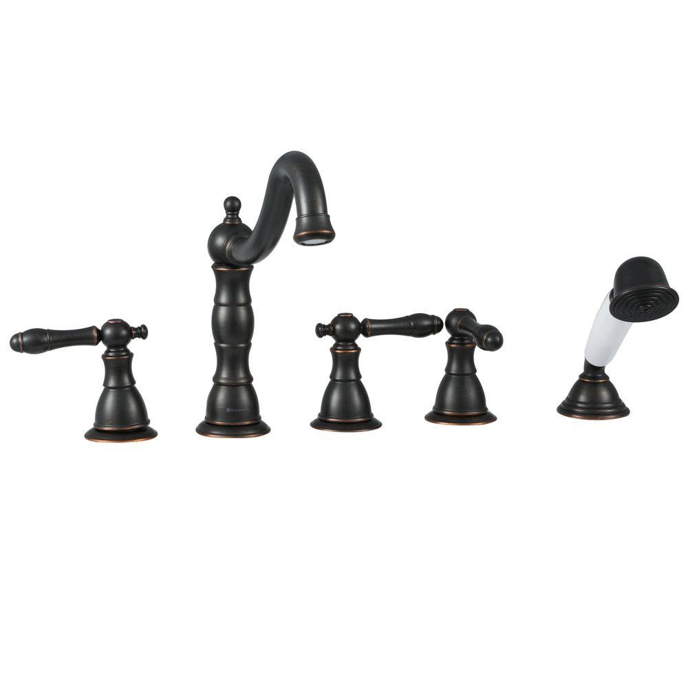 Glacier Bay 883-0027H2 Lyndhurst 3-Handle Roman Tub Faucet Mediterranean Bronze